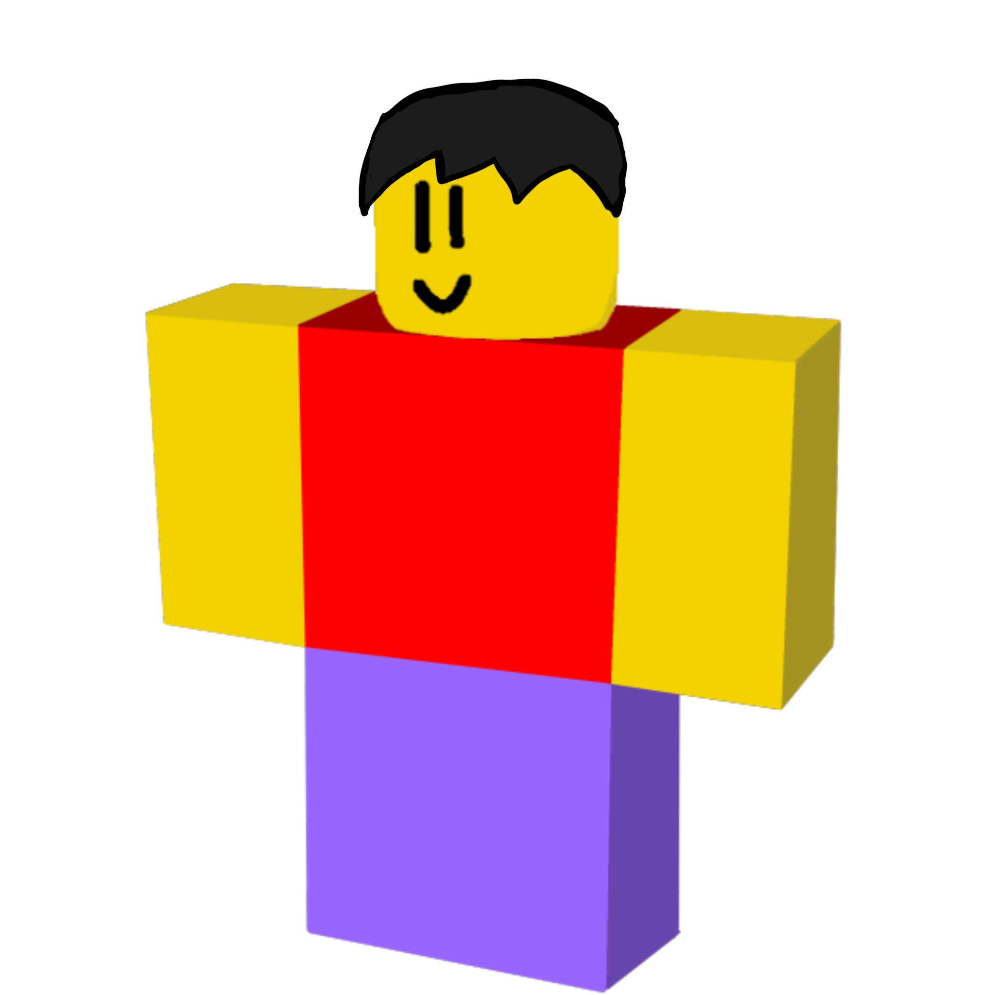 Block's Sleek Black Hair